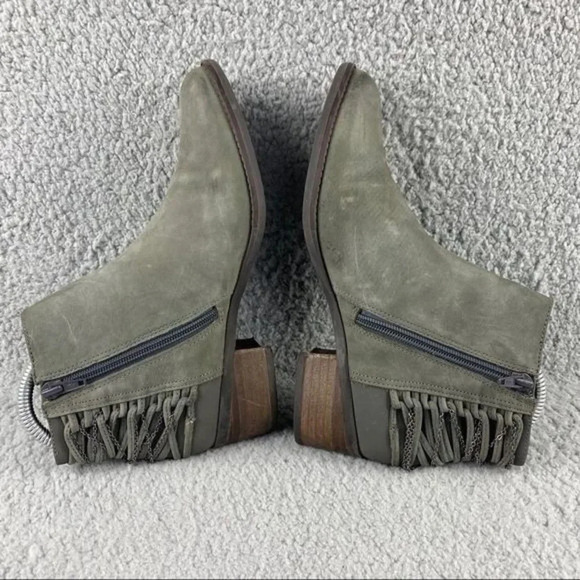 STEVE Madden Chily Ankle Booties Womens Size 6.5 M Boots Green Zip Closure Chain - Picture 7 of 12